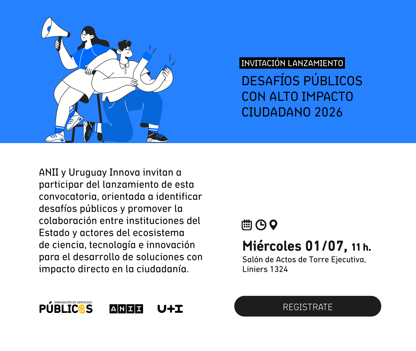 Flyer invitación lanzamiento